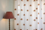Hand Block Print Elephant Curtain - SINGLE piece