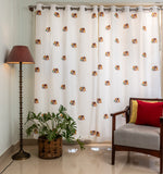 Hand Block Print Elephant Curtain - SINGLE piece