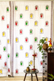 Hand Block Print Jamini Roy Cotton Curtain - Premium -SINGLE piece