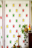 Hand Block Print Jamini Roy Cotton Curtain - Premium -SINGLE piece