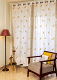 Hand Block Print Preethi Bird Print Cotton Curtain - STANDARD-SINGLE