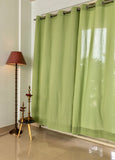 Solid Pastel Green Pure Cotton Curtains SINGLE piece