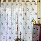 Hand Block Printed Chandan Mrig in Brown