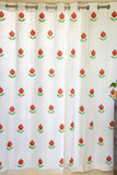 Hand Block Printed _Pomegranate print Curtains