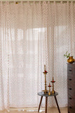 Hand Block Printed Whisper Blooms - Sheer Curtains - SET of 2 curtains