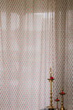 Hand Block Printed Whisper Blooms - Sheer Curtains - SET of 2 curtains