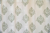 Petal Matrix Hand Block Printed Curtain in Grey