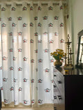 Hand Block Print PALKI Cotton Curtain SINGLE