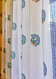 Hand Block Print Peacock Curtain  - SINGLE piece