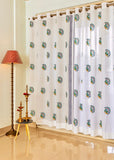 Hand Block Print Peacock Curtain  - SINGLE piece