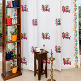 Hand Block Print Durga Print Cotton Curtain - STANDARD-SINGLE