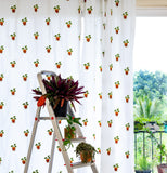 Jaya Monstera Embroidered Cotton Curtains