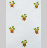 Jaya Monstera Embroidered Cotton Curtains