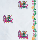 Hand Block Print Durga Print Cotton Curtain - STANDARD-SINGLE