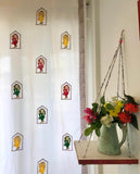 Hand Block Print Jamini Roy Cotton Curtain - Premium -SINGLE piece