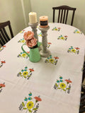 Hand Block Printed Wini Print Cotton Table Cloth