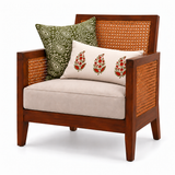 Vaatika_ A set of Hand Block Printed  Green cushion cover with Paisley Lumber