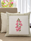 Vatika_ Bougainvillea strand with Striped cushion covers_set of 2