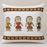 Hand Block Printed _ JaminiRoy Tribal Ladies Cushion cover