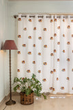 Hand Block Print Elephant Curtain - SINGLE piece