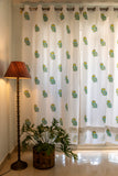 Hand Block Print OWL Cotton Curtain SINGLE piece