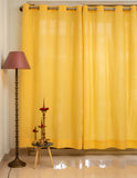 Solid Pastel Yellow Pure Cotton Curtains SINGLE curtain