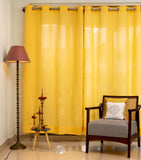 Solid Pastel Yellow Pure Cotton Curtains SINGLE curtain