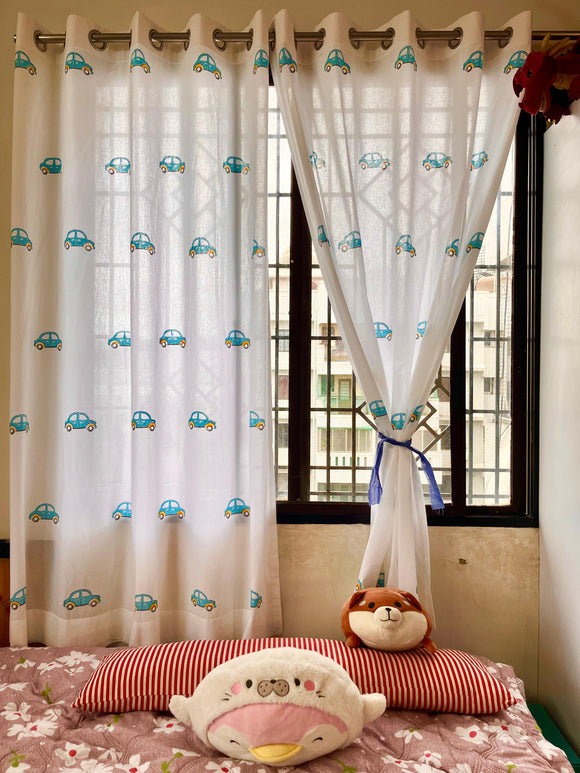 Blue Car_Kids Room_Hand Block printed