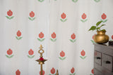 Hand Block Printed _Pomegranate print Curtains