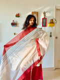 Hand block printed Red & Black Dupatta