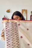 Hand Block Printed Pink & green Dupatta