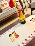 Hand Block printed Golu Couple Doll Table Runner