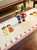 Hand Block printed Golu Couple Doll Table Runner