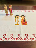 Hand Block printed Golu Couple Doll Table Runner