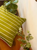 Green Raw Silk Cushion Cover