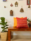 Red Ikat Cushion Cover