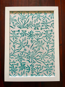 Turquoise Floral Frame