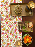 Hand Block Printed Phooley Phooley Print Cotton Table Runner