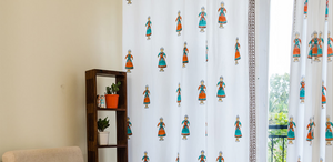 Hand Block Print Doll Curtain Banner