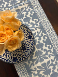 Hand Block Printed_Jaipur Ash _Table Runner