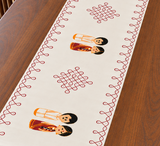 Hand Block printed Golu Couple Doll Table Runner