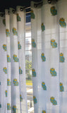 Hand Block Print OWL Cotton Curtain SINGLE