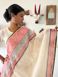 Hand Block Printed Red Dupatta