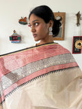 Hand Block Printed Red Dupatta