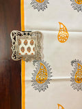 Hand Block Print Paisley Print Cotton Table Runner