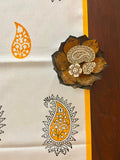 Hand Block Print Paisley Print Cotton Table Runner