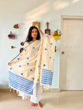 Hand Block Printed shades of Blue  Duppata