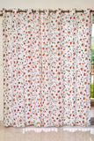 Hand Block Print Gul Cotton Curtain  - SINGLE piece