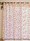 Hand Block Print Gul Cotton Curtain  - SINGLE piece