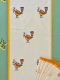 Hand Block Print Kalka Table Runner, Table Mats and Candle Holder